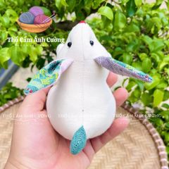 Thú Nhồi Bông Thỏ Ngọc Thổ Cẩm Dân Tộc Thái - Đồ Chơi Trẻ Em Chất Liệu Vải Thổ Cẩm Mềm Mại, Quà Tặng Ý Nghĩa Cho Bé