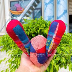 Thỏ Nhồi Bông Thổ Cẩm Dân Tộc Thái - Quà Tặng Ý Nghĩa Cho Bé Yêu, Chất Liệu Vải Thổ Cẩm Mềm Mại, Đường May Chắc Chắn