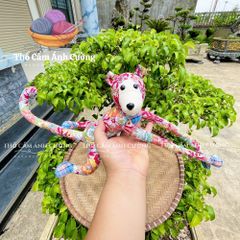 Thú Nhồi Bông Khỉ Treo Hoa Dễ Thương - Đồ Chơi Trẻ Em Chất Liệu Vải Hoa Mềm Mại từ Thổ Cẩm Ánh Cường