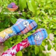Thú Nhồi Bông Khỉ Treo Hoa Dễ Thương - Đồ Chơi Trẻ Em Chất Liệu Vải Hoa Mềm Mại từ Thổ Cẩm Ánh Cường