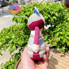 Thú Nhồi Bông Mèo Thần Tài Dễ Thương - Quà Tặng Ý Nghĩa Cho Bé, Vải Thổ Cẩm Dân Tộc Thái Mềm Mại, Chất Lượng Tốt