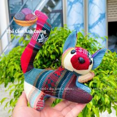 Thú Nhồi Bông Con Sóc Thổ Cẩm Dân Tộc Thái - Quà Tặng Đáng Yêu Chất Liệu Vải Thổ Cẩm Mềm Mại 1 Đổi 1 Bảo Hành 15 Ngày