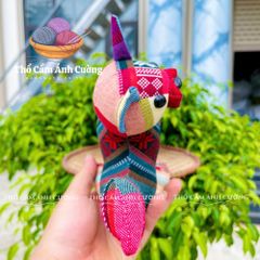 Thú Nhồi Bông Con Sóc Thổ Cẩm Dân Tộc Thái - Quà Tặng Đáng Yêu Chất Liệu Vải Thổ Cẩm Mềm Mại 1 Đổi 1 Bảo Hành 15 Ngày