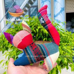 Thú Nhồi Bông Con Sóc Thổ Cẩm Dân Tộc Thái - Quà Tặng Đáng Yêu Chất Liệu Vải Thổ Cẩm Mềm Mại 1 Đổi 1 Bảo Hành 15 Ngày