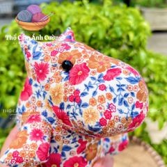 Thú Nhồi Bông Hà Mã Siêu Dễ Thương - Đồ Chơi Trẻ Em Chất Liệu Vải Hoa Mềm Mại, Quà Tặng Ý Nghĩa Cho Bé Yêu