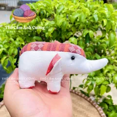 Thú Nhồi Bông Chú Voi Con Thổ Cẩm Dân Tộc Thái - Mềm Mại và An Toàn Cho Bé Yêu, Quà Tặng Ý Nghĩa