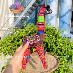 Thú Nhồi Bông Thổ Cẩm Thêu Dễ Thương Cho Bé - Gấu Bông Handmade Mềm Mại, Quà Tặng Ý Nghĩa cho Trẻ Em