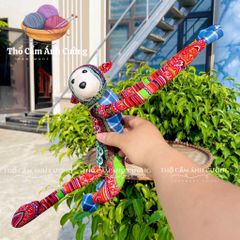 Thú Nhồi Bông Thổ Cẩm Thêu Dễ Thương Cho Bé - Gấu Bông Handmade Mềm Mại, Quà Tặng Ý Nghĩa cho Trẻ Em