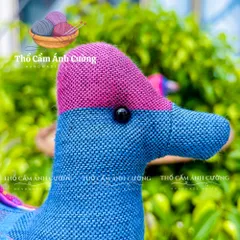 Thú Nhồi Bông Con Vịt Dân Tộc Thái - Đồ Chơi Trẻ Em Chất Liệu Thổ Cẩm và Bông Mềm Mại - Quà Tặng Ý Nghĩa Cho Bé Yêu