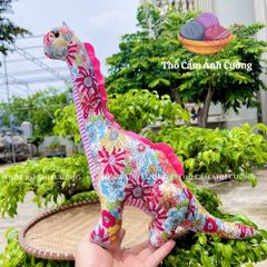 Thú Nhồi Bông Khủng Long Hoa Dễ Thương - Quà Tặng Trẻ Em Chất Liệu Vải Bông Mềm Mại, Bảo Hành 1 Đổi 1