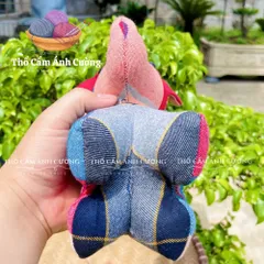 Thú Nhồi Bông Con Voi Dễ Thương Thổ Cẩm Dân Tộc Thái - Quà Tặng Ý Nghĩa Cho Bé Yêu, Chất Liệu Vải Bông Mềm Mại