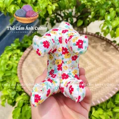 Thú Nhồi Bông Mèo Mướp Hoa Dễ Thương - Đồ Chơi Trẻ Em Thổ Cẩm Ánh Cường Chất Liệu Vải Hoa Mềm Mại, Quà Tặng Ý Nghĩa