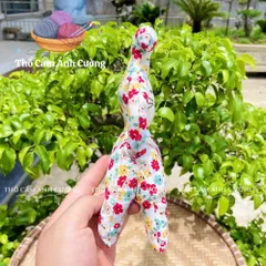 Thú Nhồi Bông Mèo Mướp Hoa Dễ Thương - Đồ Chơi Trẻ Em Thổ Cẩm Ánh Cường Chất Liệu Vải Hoa Mềm Mại, Quà Tặng Ý Nghĩa