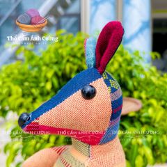 Thú Nhồi Bông Kangaroo Thổ Cẩm Dân Tộc Thái - Gấu Bông Mềm Mại Đáng Yêu Cho Trẻ Em - Quà Tặng Ý Nghĩa