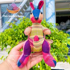 Thú Nhồi Bông Kangaroo Thổ Cẩm Dân Tộc Thái - Gấu Bông Mềm Mại Đáng Yêu Cho Trẻ Em - Quà Tặng Ý Nghĩa