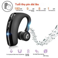 Tai Nghe Bluetooth Không Dây V9 - Mic Khử Tiếng Ồn, Pin Trâu, Âm Thanh Stereo, Thiết Kế Thể Thao Dành Cho Lái Xe Và Kinh Doanh