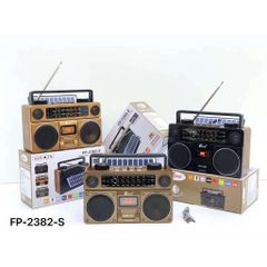 Loa Bluetooth Đài Radio cổ điển FP-2382-S - Sạc Năng Lượng Mặt Trời, Kết Nối USB/TF, Nghe Đài FM/AM/SW, Âm Thanh Sắc Nét