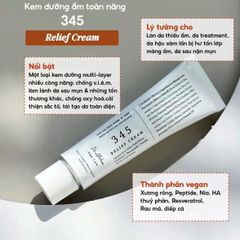 Kem Dưỡng Ẩm Phục Hồi Da Dr.Althea 345 Relief Cream 50ml - Giúp Dịu Da, Ngăn Ngừa Kích Ứng, Cải Thiện Sắc Da Mịn Màng