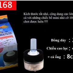 Lọc Sủi Vi Sinh Mini 2 Tầng XY-168 - Thiết Bị Lọc Cá Cảnh & Tép, Tạo Oxy & Lọc Độc Tố Hiệu Quả Cho Hồ Dưới 30L