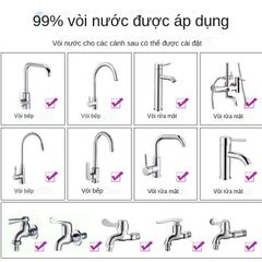 Vòi Nước Thép Không Gỉ 720 Độ Bẻ Cong - Ống Nối Dài Linh Hoạt Cho Nhà Bếp - Giải Pháp Rửa Chén Tiện Lợi