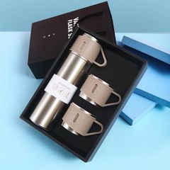 Bình Giữ Nhiệt Inox 304 Kèm 2 Ly Cao Cấp - Dung Tích 500ml, Giữ Nhiệt Lên Đến 8 Giờ, Lý Tưởng Cho Du Lịch và Picnic