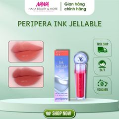 Son Kem Lì PERIPERA Ink Jellable Tint Bền Màu Lâu Trôi 3.7g - Dưỡng ẩm, Màu sắc sống động, Thiết kế tiện lợi - Nana Shop