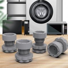 Bộ 4 Chân Nâng Máy Giặt Hình Hoa - Cao Su Chịu Nhiệt, Kháng Rung và Tiếng Ồn, Điều Chỉnh Chiều Cao Dễ Dàng