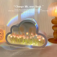 Đèn Ngủ Đám Mây Tulip Có Gương - Đèn Bàn Trang Trí Phong Cách Dễ Thương, Quà Tặng Sinh Nhật Ý Nghĩa Cho Bé