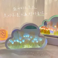 Đèn Ngủ Đám Mây Tulip Có Gương - Đèn Bàn Trang Trí Phong Cách Dễ Thương, Quà Tặng Sinh Nhật Ý Nghĩa Cho Bé