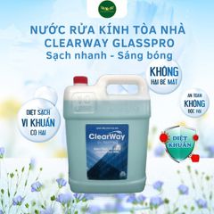 Nước Rửa Kính ClearWay GlassPro 10L - Chuyên Dụng, An Toàn, Không Độc Hại, Sáng Bóng Cho Kính Tòa Nhà, Cao Ốc, Showroom