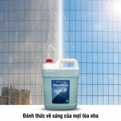 Nước Rửa Kính ClearWay GlassPro 10L - Chuyên Dụng, An Toàn, Không Độc Hại, Sáng Bóng Cho Kính Tòa Nhà, Cao Ốc, Showroom