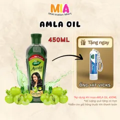 Dầu Ủ Tóc Amla Oil Dabur 450ML - Tinh Chất Chiết Xuất Amla Dưỡng Tóc Đen Mượt, Chắc Khỏe Từ Ấn Độ