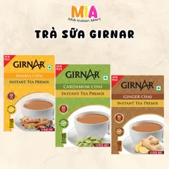 Trà Sữa Ấn Độ Girnar Instant Masala - Hương Vị Gừng & Bạch Đậu Khấu - Trà Hòa Tan Thơm Ngon Tiện Lợi 10 Gói