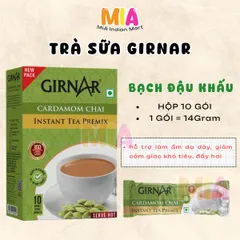 Trà Sữa Ấn Độ Girnar Instant Masala - Hương Vị Gừng & Bạch Đậu Khấu - Trà Hòa Tan Thơm Ngon Tiện Lợi 10 Gói