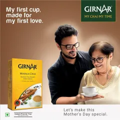 Trà Sữa Ấn Độ Girnar Instant Masala - Hương Vị Gừng & Bạch Đậu Khấu - Trà Hòa Tan Thơm Ngon Tiện Lợi 10 Gói
