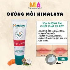 Son Dưỡng Môi Himalaya Lip Balm 10g Chiết Xuất Cà Rốt - Dưỡng Ẩm, Làm Hồng Môi An Toàn Cho Mọi Loại Da
