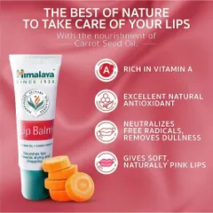 Son Dưỡng Môi Himalaya Lip Balm 10g Chiết Xuất Cà Rốt - Dưỡng Ẩm, Làm Hồng Môi An Toàn Cho Mọi Loại Da