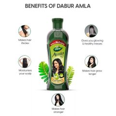 Dầu Ủ Tóc Dabur Amla Oil Ấn Độ - Dưỡng Tóc Khỏe, Mượt, Dày Tự Nhiên từ 14 Loại Thảo Mộc - Sản Phẩm Dành Cho Nam Nữ
