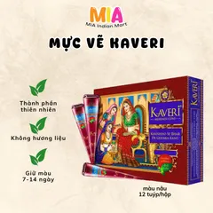 Mực Vẽ Henna Kaveri Ấn Độ Màu Nâu Tự Nhiên - Dành Cho Vẽ Xăm Mehendi An Toàn, 25g/tuýp