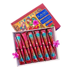 Mực Vẽ Henna Kaveri Ấn Độ Màu Nâu Tự Nhiên - Dành Cho Vẽ Xăm Mehendi An Toàn, 25g/tuýp