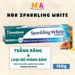 Kem Đánh Răng Thảo Dược Himalaya Sparkling White Toothpaste 150g - Làm Trắng Răng Từ Thiên Nhiên, Thuần Chay, Giúp Nướu Khỏe Mạnh