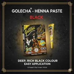 Mực Vẽ Hình Xăm Henna Golecha Đen 25g - Mực Henna Chất Lượng Cao Từ Ấn Độ, Dễ Sử Dụng, Lâu Bền, Vẽ Mehendi Tinh Tế