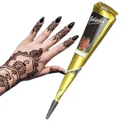 Mực Vẽ Hình Xăm Henna Golecha Đen 25g - Mực Henna Chất Lượng Cao Từ Ấn Độ, Dễ Sử Dụng, Lâu Bền, Vẽ Mehendi Tinh Tế