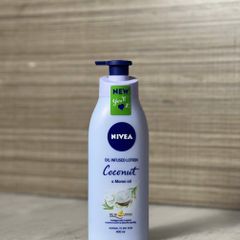 Sữa Dưỡng Thể Nivea Oil Infused - Dừa & Dầu Monoi 400ml, Dưỡng Ẩm Sâu Cho Da Thường Đến Khô, Hương Nhiệt Đới Dễ Chịu