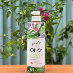Sữa Tắm Olay Restores Silky Softness 591ml - Dưỡng Ẩm Da, Chiết Xuất Lô Hội & Hoa Cúc, Phục Hồi Không Khô Rát, Dịu Nhẹ Cho Mọi Loại Da