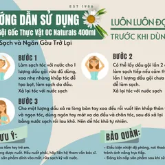 Dầu Gội Xả OC Naturals 400ml - Giải Quyết Gàu Hiệu Quả, Dưỡng Tóc Khỏe Mượt, Phù Hợp Cho Mọi Loại Tóc