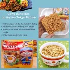 Mì Ramen Tokyo Ăn Liền Vị Gà & Rau 480g - Bữa Ăn Nhanh Dinh Dưỡng, Hương Vị Ngon Ngất Ngây từ Nhật Bản