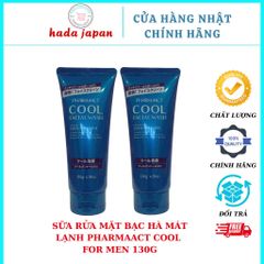 Sữa Rửa Mặt Bạc Hà Mát Lạnh Pharmaact Cool 130g - Giúp Làm Sạch Sâu, Làn Da Thoáng Sáng, Thư Giãn Cho Nam giới