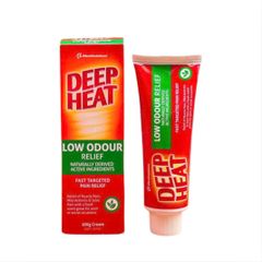 Gel xoa bóp giảm đau Mentholatum Deep Heat Low Odour 100g - Giảm đau cơ, khớp nhanh chóng, hỗ trợ hồi phục chấn thương, không mùi khó chịu