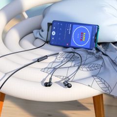Tai Nghe Dẹt HOCO Có Mic 3.5mm - Tai Nghe Giảm Tiếng Ồn Dùng Cho Samsung Xiaomi, Thiết Kế Nhỏ Gọn, Tiện Lợi